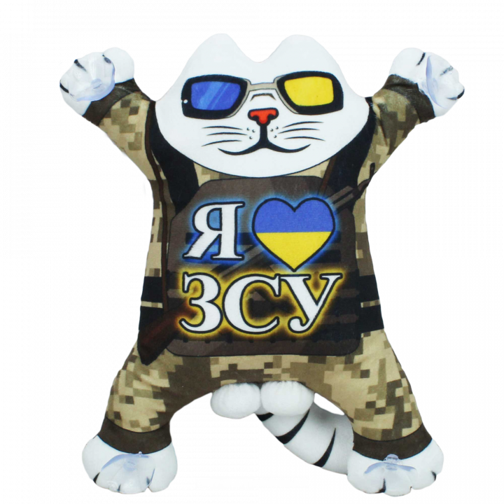 М'яка іграшка Кіт Саймона патріотичний, Все буде Україна, 28 см.