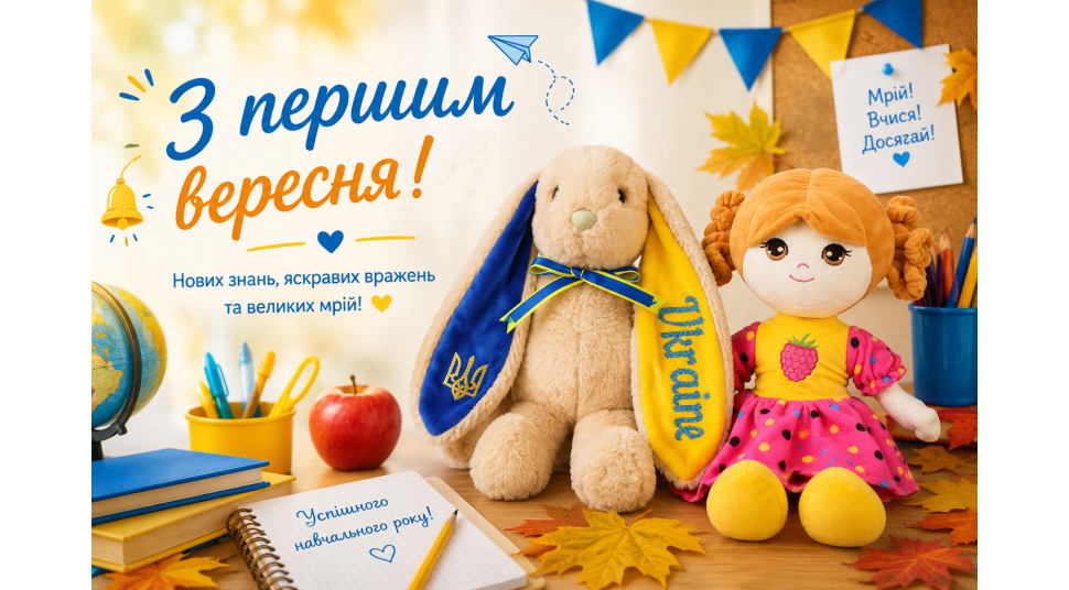 До школи — з гарним настроєм та улюбленим плюшевим другом!